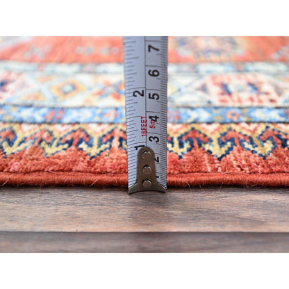 Kazak Wool Hand Knotted Rug Red Red 2.7X13.1 -O086912