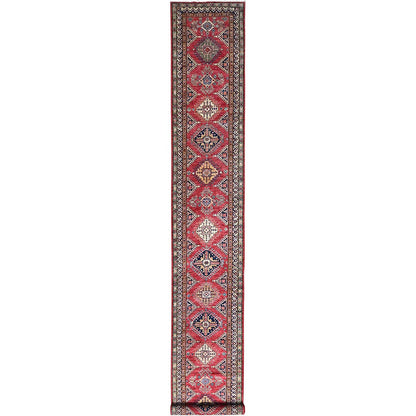 Kazak Wool Hand Knotted Rug Red Red 2.8X20.10 -O086913
