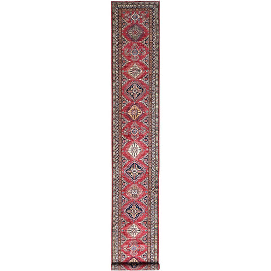 Kazak Wool Hand Knotted Rug Red Red 2.8X20.10 -O086913