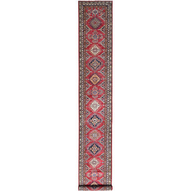 Kazak Wool Hand Knotted Rug Red Red 2.8X20.10 -O086913