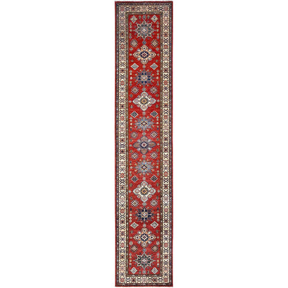 Kazak Wool Hand Knotted Rug Red Red 2.8X13.4 -O086914