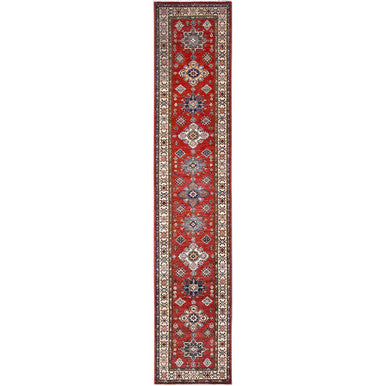 Kazak Wool Hand Knotted Rug Red Red 2.8X13.4 -O086914