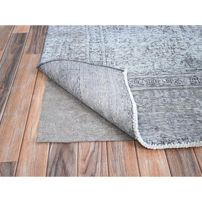 Overdyed & Vintage Wool Hand Knotted Rug Grey Gray 8.10X12.4 -O086940