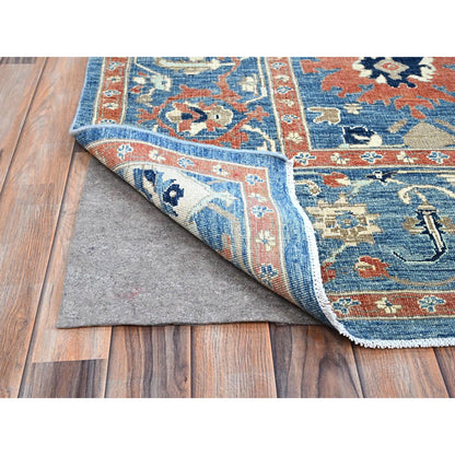 Overdyed & Vintage Wool Hand Knotted Rug Blue Blue 9.1X11.9 -O086944