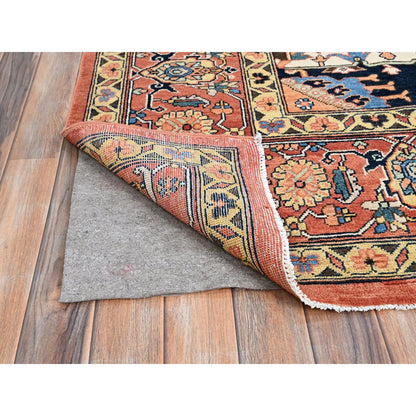 Heriz Wool Hand Knotted Rug Red Red 9.1X11.11 -O086947