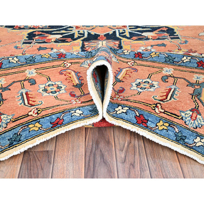 Heriz Wool Hand Knotted Rug Red Red 8.11X11.10 -O086952