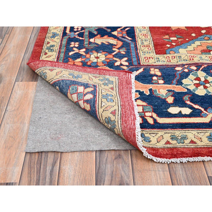 Heriz Wool Hand Knotted Rug Red Blue 9.10X13.1 -O086962