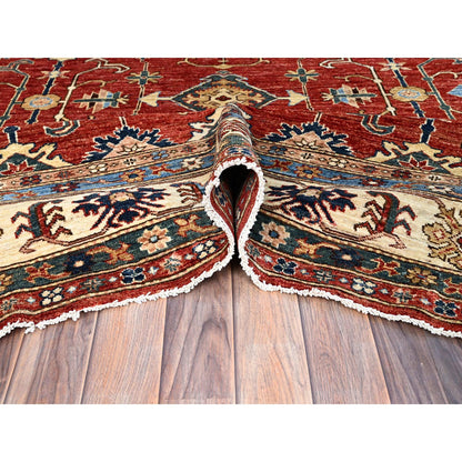 Kazak Wool Hand Knotted Rug Red Ivory 8.5X10.0 -O086995