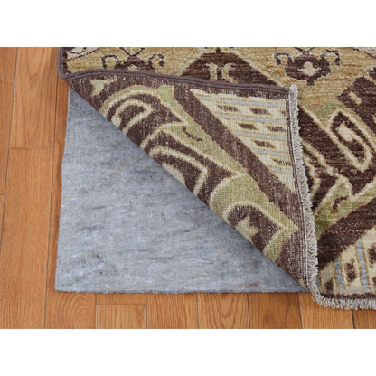 Tribal & Geometric Wool Hand Knotted Rug Brown No Border 8.1X10.0 -O087007