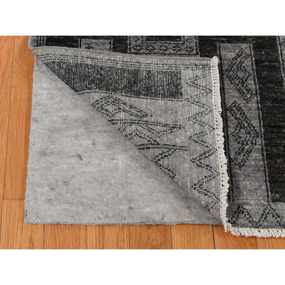 Tribal & Geometric Wool Hand Knotted Rug Grey No Border 6.2X9.2 -O087011