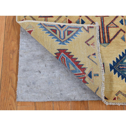 Kazak Wool Hand Knotted Rug Yellow No Border 6.1X9.1 -O087013