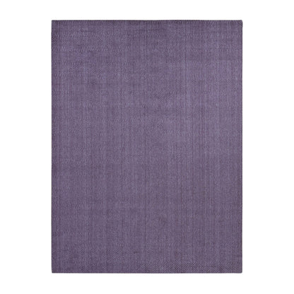 Modern and Contemporary Wool Hand Loomed Rug Purple No Border 8.0X10.1 -O087020