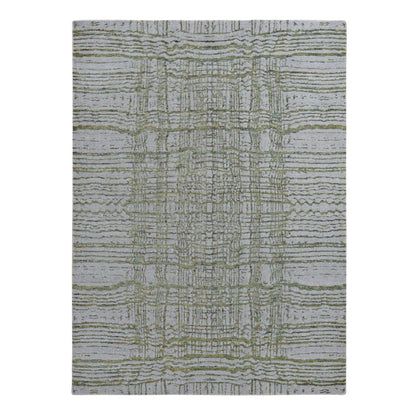 Modern and Contemporary Wool & Silk Hand Loomed Rug Grey No Border 8.0X9.10 -O087021