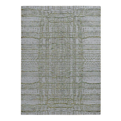Modern and Contemporary Wool & Silk Hand Loomed Rug Grey No Border 8.0X9.10 -O087021