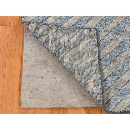 Modern and Contemporary Wool Hand Knotted Rug Blue No Border 8.0X9.9 -O087023