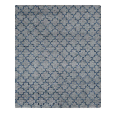 Modern and Contemporary Wool Hand Knotted Rug Grey No Border 8.1X9.9 -O087025