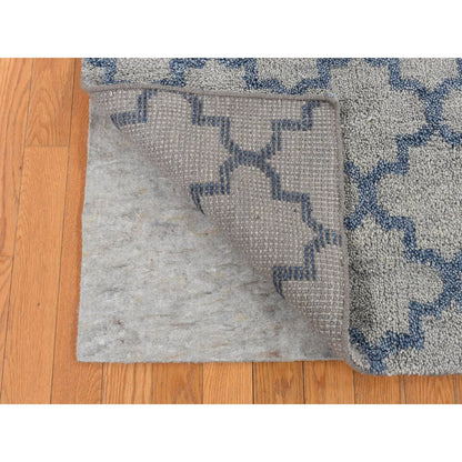 Modern and Contemporary Wool Hand Knotted Rug Grey No Border 8.1X9.9 -O087025
