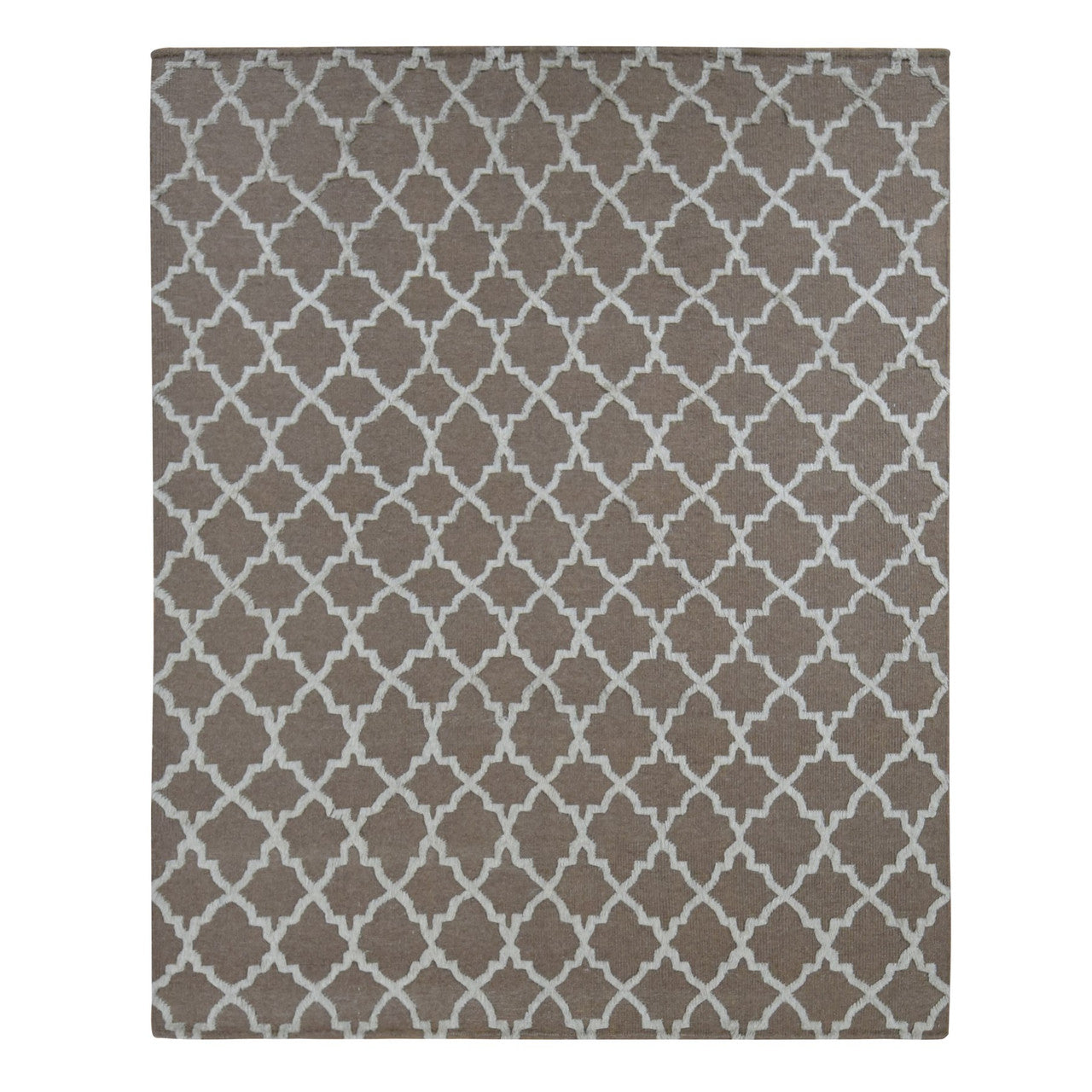 Brown 7'10" x 9'9" Modern and Contemporary Hand knotted Wool Rug - Sku: O087026