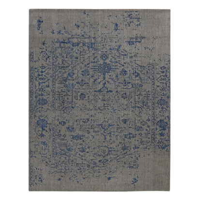 Modern and Contemporary Wool & Silk Hand Loomed Rug Grey No Border 7.10X10.0 -O087028