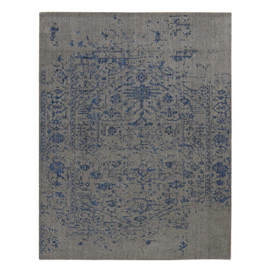 Modern and Contemporary Wool & Silk Hand Loomed Rug Grey No Border 7.10X10.0 -O087028
