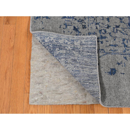 Modern and Contemporary Wool & Silk Hand Loomed Rug Grey No Border 7.10X10.0 -O087028