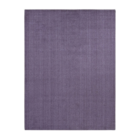 Modern and Contemporary Wool Hand Loomed Rug Purple No Border 8.0X10.0 -O087031