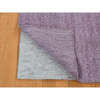 Modern and Contemporary Wool Hand Loomed Rug Purple No Border 8.0X10.0 -O087031