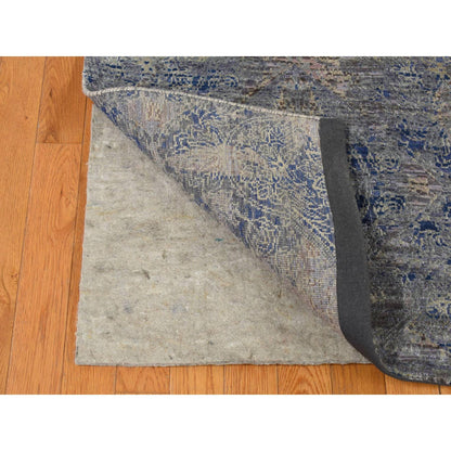 Modern and Contemporary Wool & Silk Hand Knotted Rug Grey No Border 8.0X10.2 -O087033
