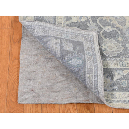 Oushak And Peshawar Wool & Silk Hand Knotted Rug Grey Gray 8.1X10.0 -O087037
