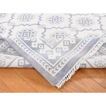 Transitional Cotton Hand Knotted Rug Ivory Ivory 8.1X10.2 -O087041