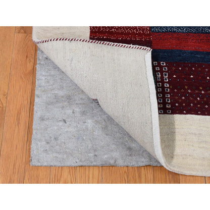 Tribal & Geometric Wool Hand Knotted Rug Ivory No Border 8.3X9.9 -O087044
