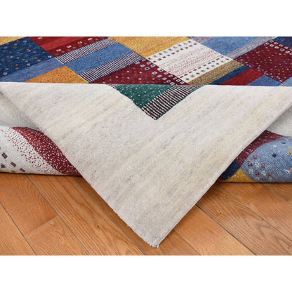 Tribal & Geometric Wool Hand Knotted Rug Ivory No Border 8.3X9.9 -O087044