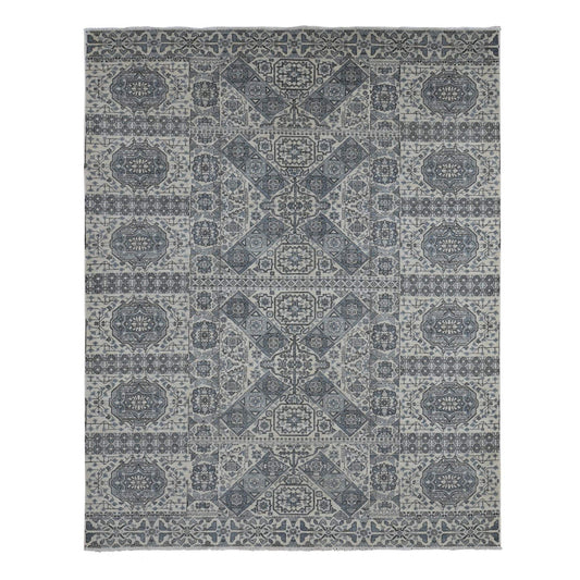 Mamluk Wool Hand Knotted Rug Grey No Border 8.2X10.5 -O087059