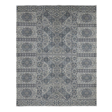 Mamluk Wool Hand Knotted Rug Grey No Border 8.2X10.5 -O087059