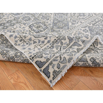 Mamluk Wool Hand Knotted Rug Grey No Border 8.2X10.5 -O087059