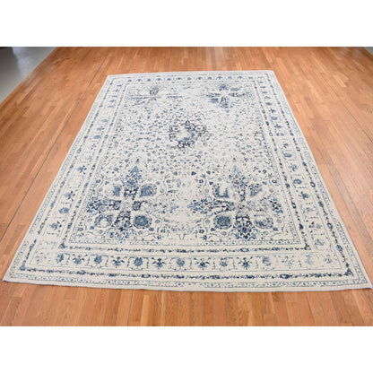 Transitional Wool Hand Knotted Rug Ivory Ivory 9.0X12.1 -O087062