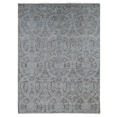 Oushak And Peshawar Wool Hand Knotted Rug Grey No Border 9.0X12.2 -O087073