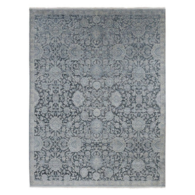 Oushak And Peshawar Wool & Silk Hand Knotted Rug Grey Gray 9.0X11.8 -O087076