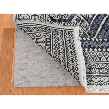 Silk Wool & Silk Hand Knotted Rug Ivory Ivory 9.0X12.3 -O087079