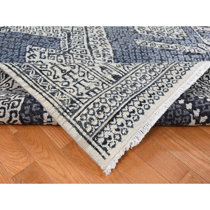 Silk Wool & Silk Hand Knotted Rug Ivory Ivory 9.0X12.3 -O087079