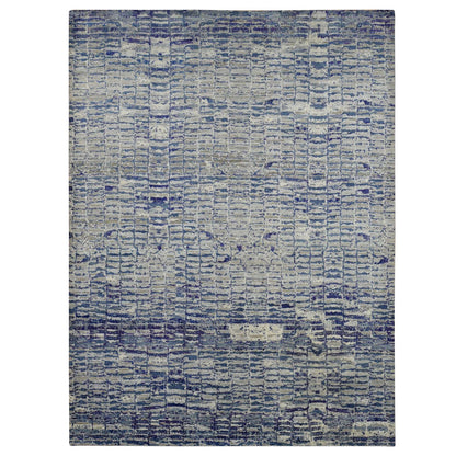 Modern and Contemporary Sari Silk Hand Knotted Rug Purple No Border 10.2X13.10 -O087090