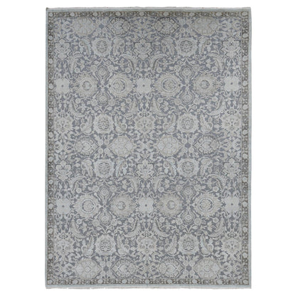 Oushak And Peshawar Wool & Silk Hand Knotted Rug Grey No Border 9.1X12.5 -O087093