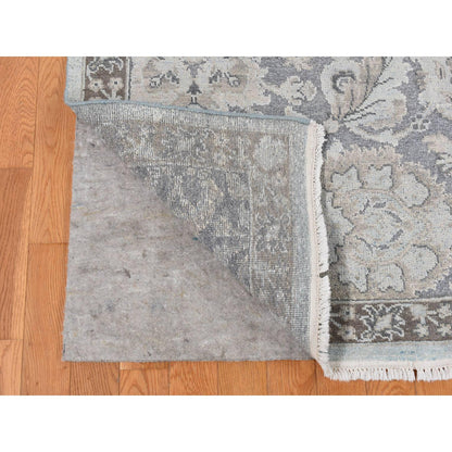 Oushak And Peshawar Wool & Silk Hand Knotted Rug Grey No Border 9.1X12.5 -O087093