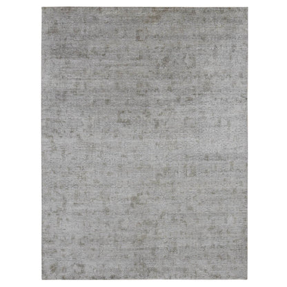 Modern and Contemporary Wool & Silk Hand Knotted Rug Grey No Border 9.0X12.0 -O087096