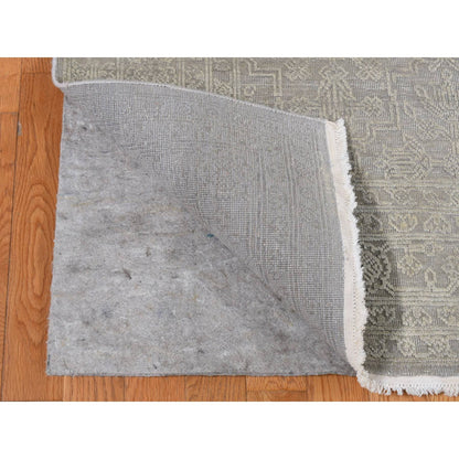 Modern and Contemporary Wool & Silk Hand Knotted Rug Grey Gray 8.10X12.0 -O087105