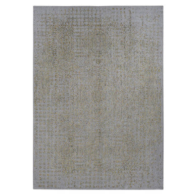 Transitional Wool & Silk Hand Loomed Rug Grey No Border 9.10X14.0 -O087112