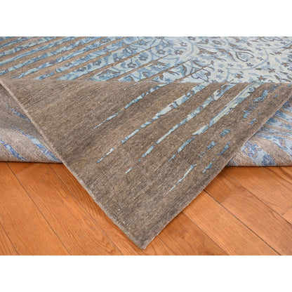 Modern and Contemporary Wool & Silk Hand Knotted Rug Brown No Border 8.1X11.7 -O087113