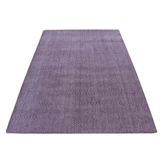 Modern and Contemporary Wool Hand Loomed Rug Purple No Border 5.1X7.1 -O087160