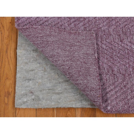 Modern and Contemporary Wool Hand Loomed Rug Purple No Border 5.1X7.1 -O087160