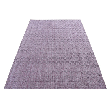 Modern and Contemporary Wool Hand Loomed Rug Purple No Border 5.0X7.0 -O087175